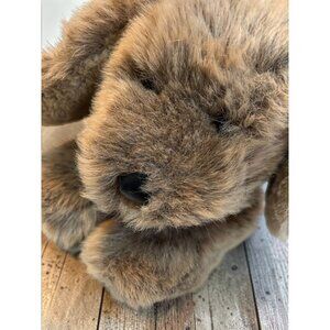 Vintage 24K Polar Puff Brown Dog Stuffed Animal Plush 14"